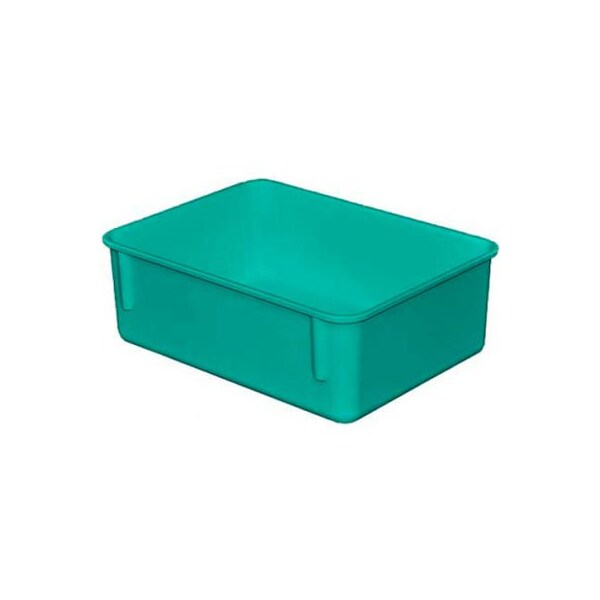 Mfg Tray Nestable Storage Tote, 11-3/4 in L x 8-3/4 in W x 4-1/8 in H, Green, Fiberglass 9201085113 - main
